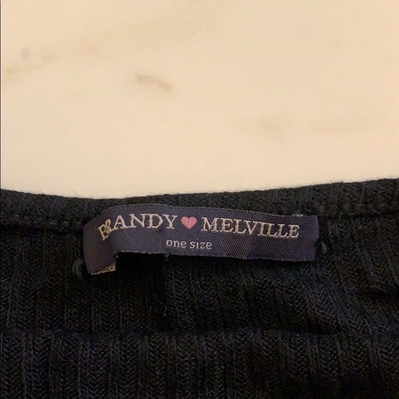 Brandy Melville Ribbed Black Tank - Picture 6 of 7